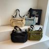 Nylon-Umhängetaschen mit Reißverschluss für Damen  tragbare Schultertaschen  Nahtlinie  Einfachheit Pendel