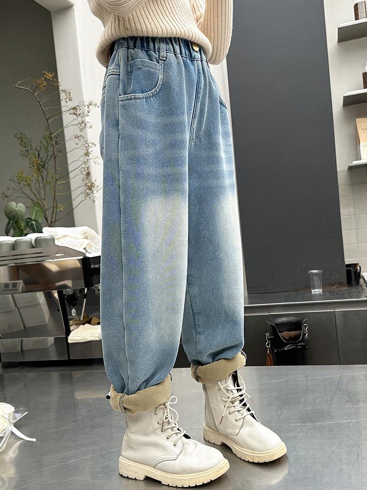 2025 Stylish Girls' Spring/Autumn Jeans - Trendy Straight-Leg Children's Trousers