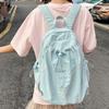 Schoolbag New Korean Ins Solid Color Drawstring Backpack for Middle and High School Students Casual Simple Lightweight Large Capacity Travel Backpack