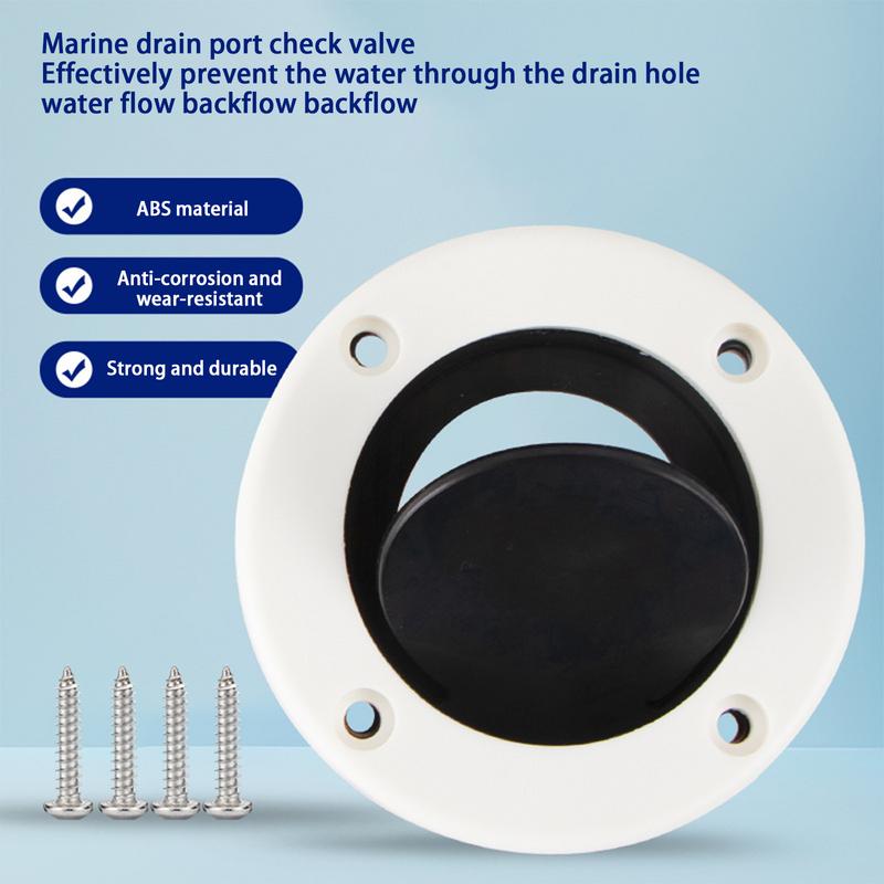 Boat Scupper Drain Valve Efficient Drain Check Valve For Boat Thickened Scupper Valves White Drain Check Valve For Boats Yachts