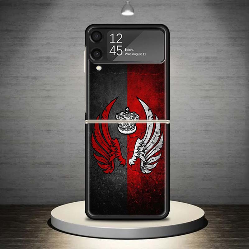 

Poland Flag Phone Case For Samsung Galaxy Z Flip 7 6 5 4 3 5G Shockproof Cover Z Flip7 Flip6 ZFlip5 Flip3 Flip4 Luxury Shell Gal Samsung Z Flip 3