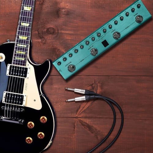 Xtahdge Guitar Multi-Effects Pedal with 3-Band Equalizer, XLR Balanced Output, 3 Delays, and 3 Reverbs, Bluetooth Connection, Type-C Rechargeable, for