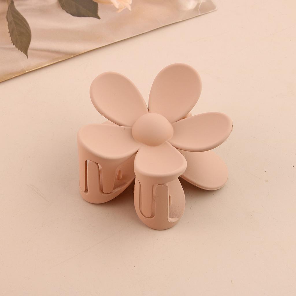 Large Size 7cm Fashion Flower Hair Claws Colourful Ponytail Hair Accessories Matte Hair Claw Clips For Women Girls