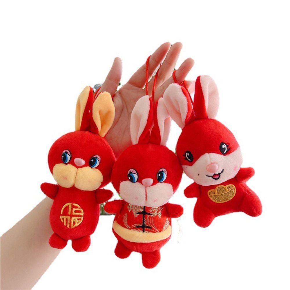 Rabbit Plush Pendant Natal Year Auspicious Doll Year Of The Rabbit Mascot Zodiac Rabbit Plush Toys
