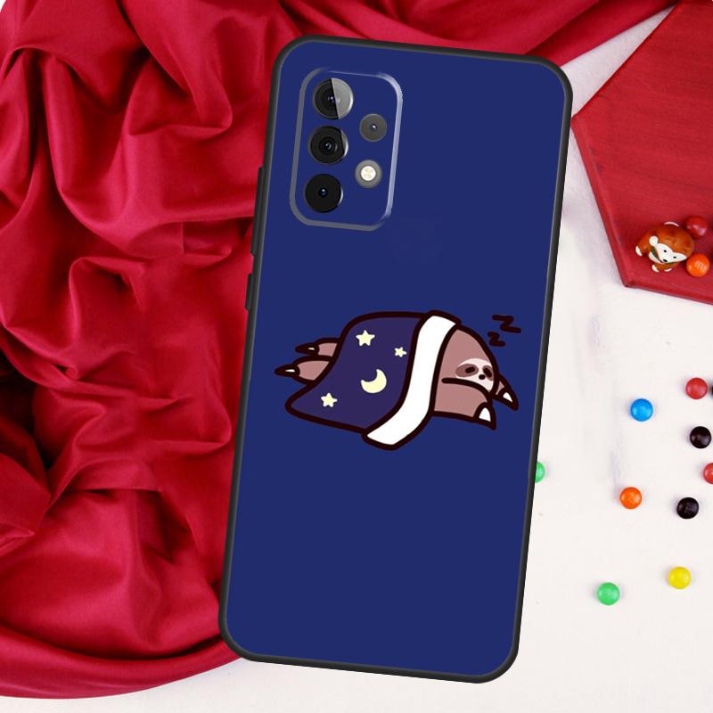 Kawaii Cute Sloth Face For Samsung Galaxy A55 A53 A33 A13 A35 A15 A36 A56 A26 A16 A22 A32 A52 A54 A34 A06 A05 Case
