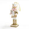 4Pcs Christmas Nutcrackers Ornaments Wooden Nutcrackers Soldier Figures Toy Tree Pendant for Christmas Party Decorations
