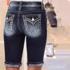 TEMU2025 Women's European & American Slimming Embroidered Casual Jeans