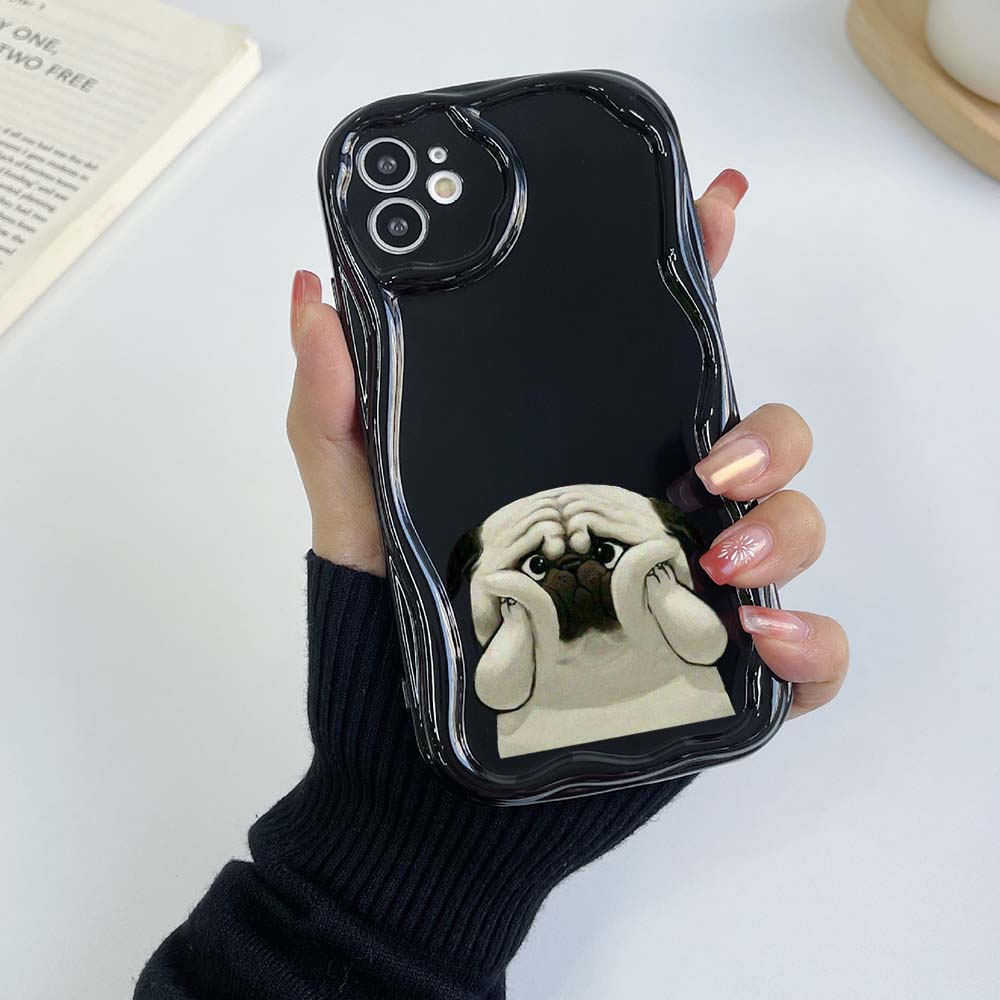 

Samsung Galaxy A25 для iPhone 15 Xiaomi Poco X6 Redmi Note 12 Huawei Honor 90 Чехлы для телефонов NY1 Животное Милый мопс Эксклюзивный кремовый чехол Мягкий чехол Honor 90 Lite 5G чёрный