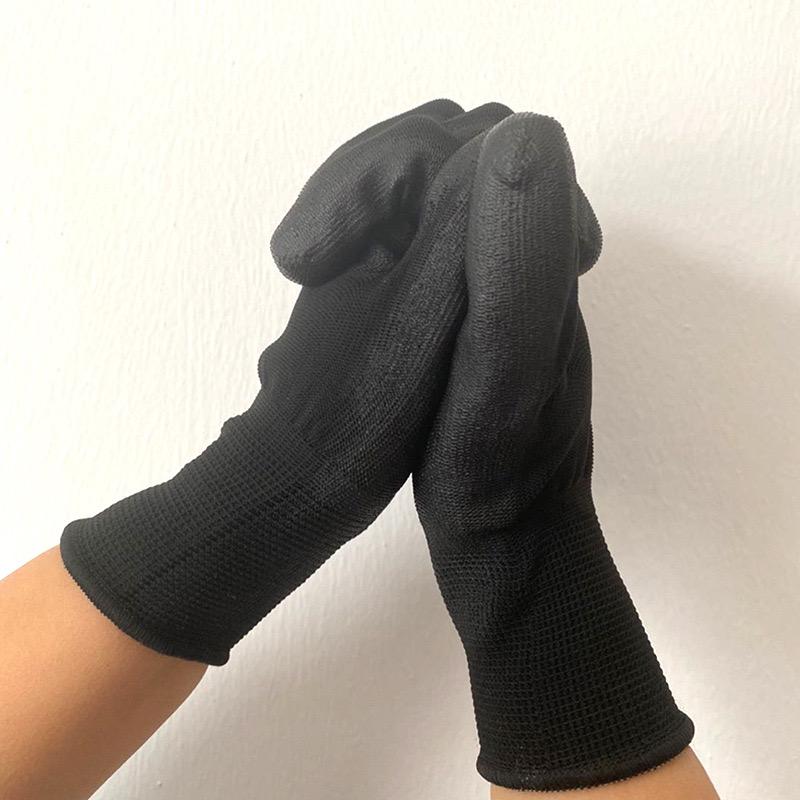 Safety Coated Work Gloves PU and Palm Coated Gloves Safety Gloves Are Suitable for Construction and Maintenance Vehicles