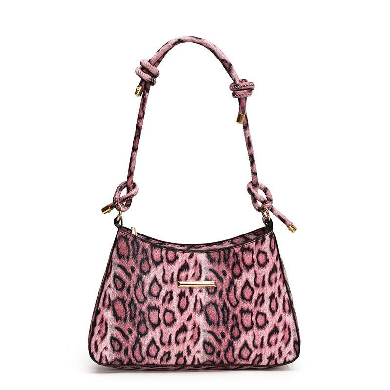 Fashionable Leopard Print Handheld Small Square Bag For Women In Chic Urban Style