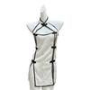 Erotic lingerie sexy cutout vintage print cheongsam hot double slit passionate seduction uniform women's nightdress