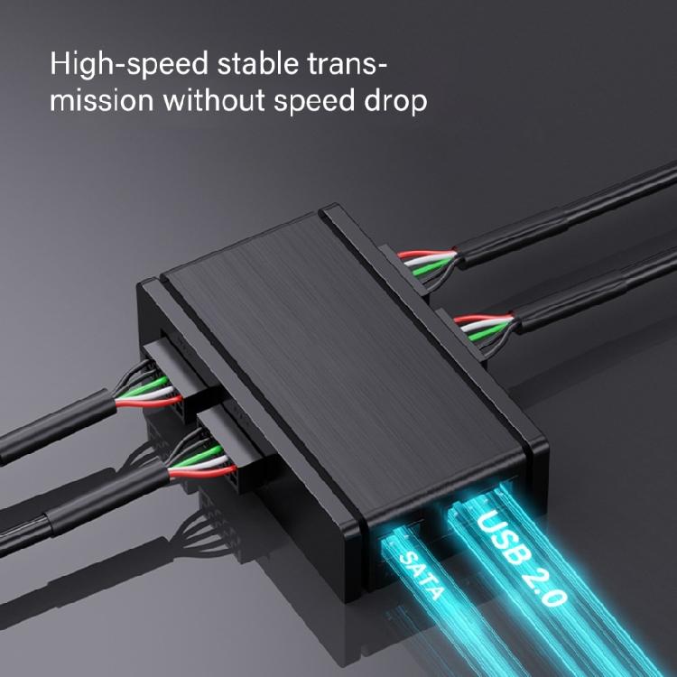 Magnetic Mount USB 2.0 Hub With 4Port Expansion And Enhances Plastic Circuitry USB 2.0 Splitter For Smooth Operation