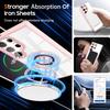 For Samsung Galaxy S23 Ultra Magnetic Case PC+TPU Clear Phone Cover with Ring Kickstand