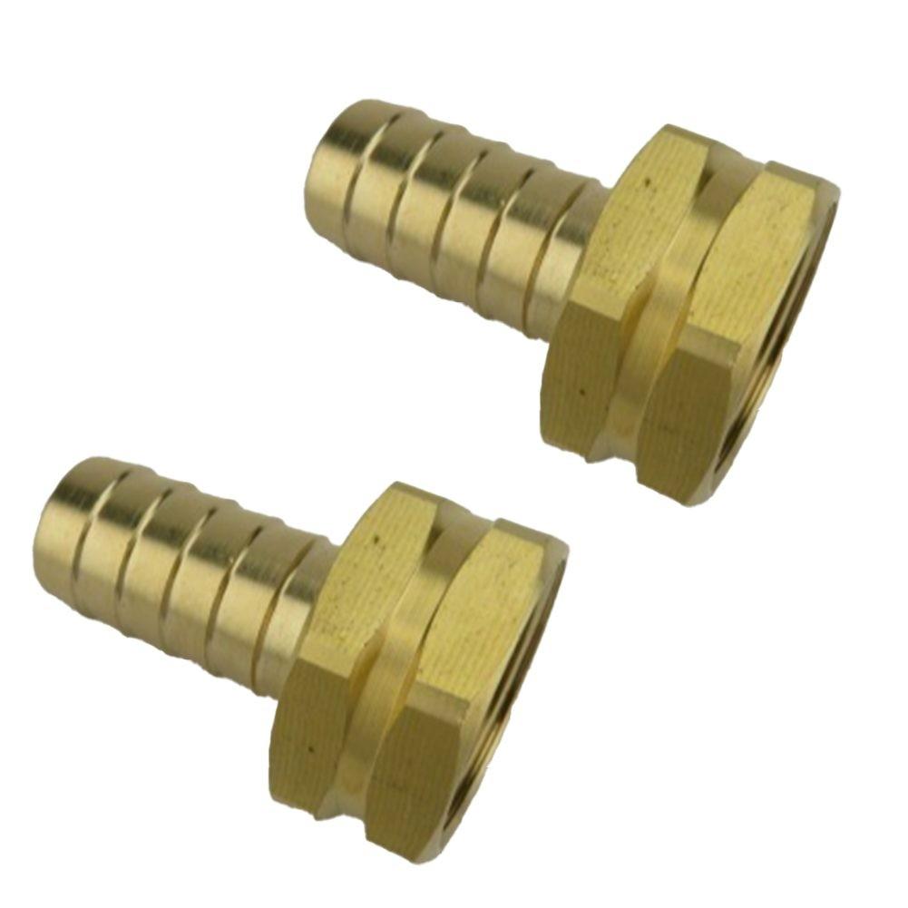 Reliable Brass Garden Hose Adapters 2 Piece Set with Barb and GHT Connections