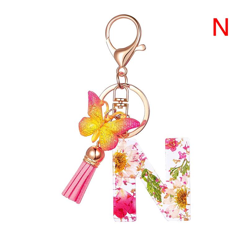 Breloc cu litere AZ bricolaj Suport metalic Breloc cu suspendare Breloc mașină pentru femei Inel cheie cu literă simplă Nume cheie Cadou de petrecere Bijuterii