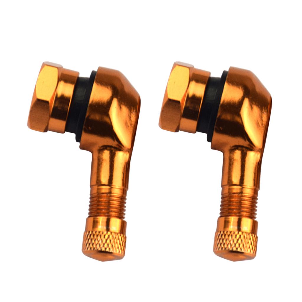 1 Pair Universal Motorcycle Wheel Tire Valves Stem Cap Air Tire Cover 90 Degree 17mm CNC Aluminum Tubeless Valve Stems 10 Color