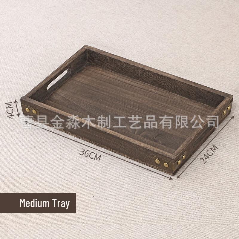 Medium Bamboo Serving Tray Set
