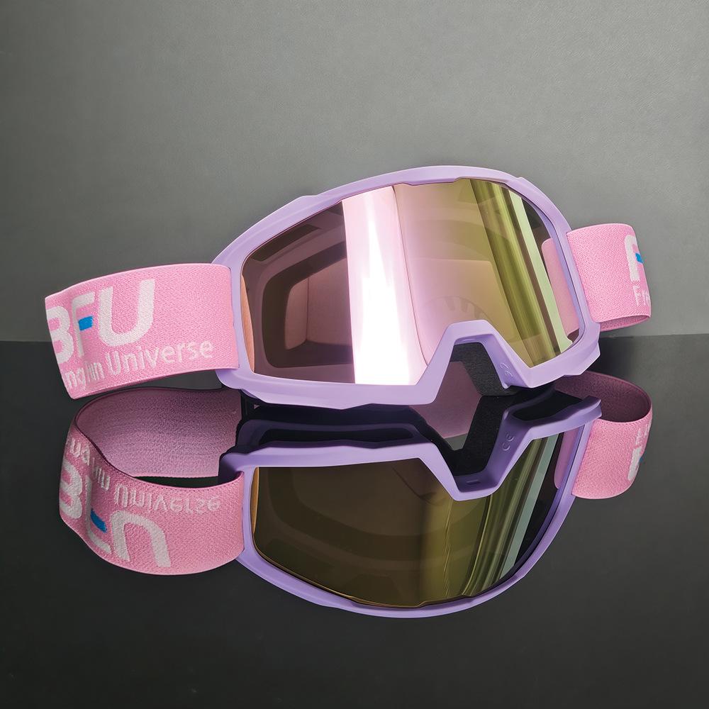 

New model goggles, motorcycle goggles, cycling glasses, ski outdoor off-road windproof goggles, trendy goggles Purple frame, purple lens