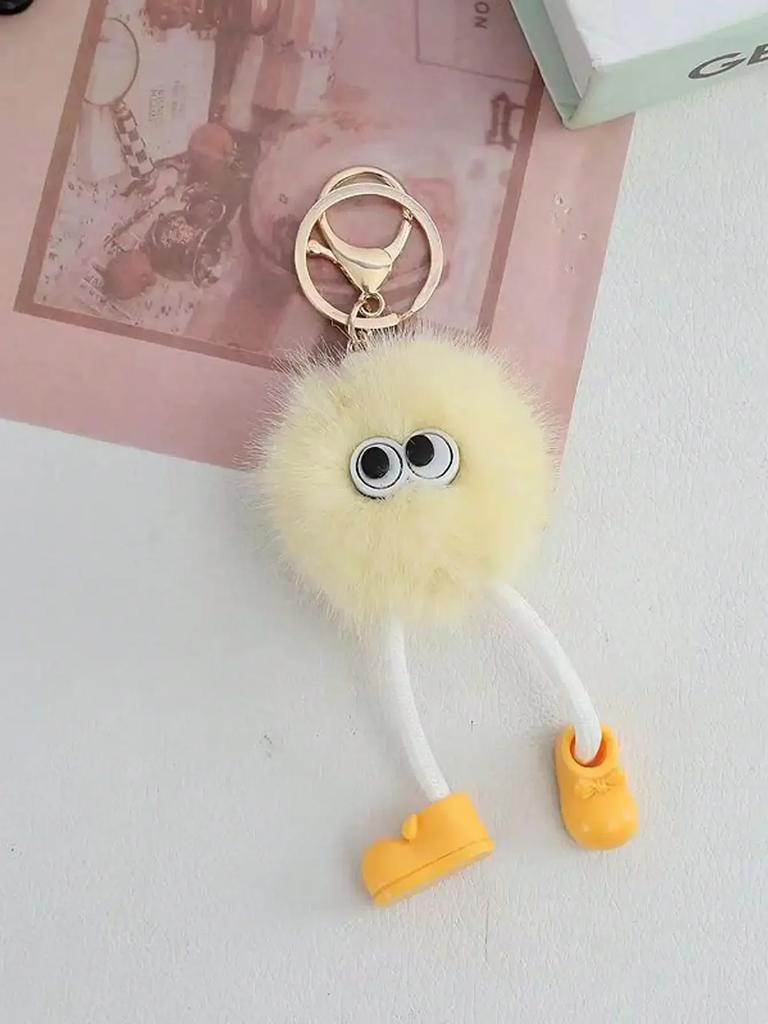 Cute Plush Keychain for Bags Backpacks Fluffy Kawaii Bag Charm Pendant Y2K Coquette Gift for Women Girls Thanksgiving Christmas