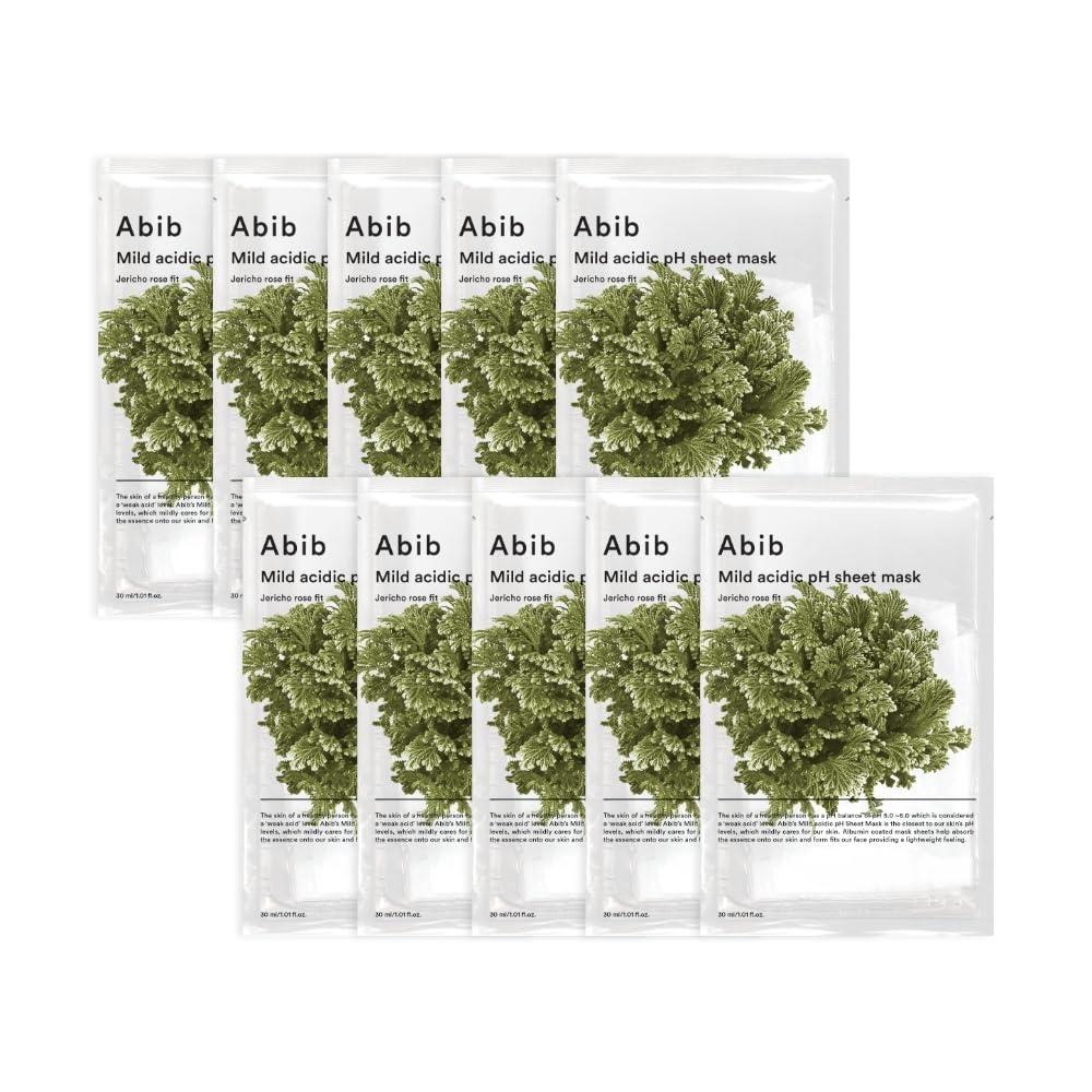 Weakly Acidic pH Sheet Mask Resurrection Grass Fit 30ml 10 Pieces Aviv Korean Cosmetics Skin Care Pack Sensitive Moisturizing High Nutrition