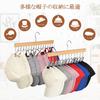 OTraki Hat Hanger, 28-Piece Capacity, Clip and Hook Type, Hanging, Non-Slip, 360-Degree Rotation, Wooden, Belt Hanger, Fall Prevention, Tie Hanger, St