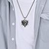 Stainless Steel Wizard 3 Wolf Head Pendant Retro Style Geralt of Rivia Men's Necklace Popular Medieval Witcher Jewelry