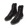 Stuart Weitzman Women's KOLBIE Black Suede Lace-up Ankle Boots