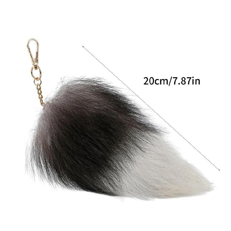 Gradient Foxes Furs Tail Tassels Keyring Fashion Pendant Keychain Handbag Charm