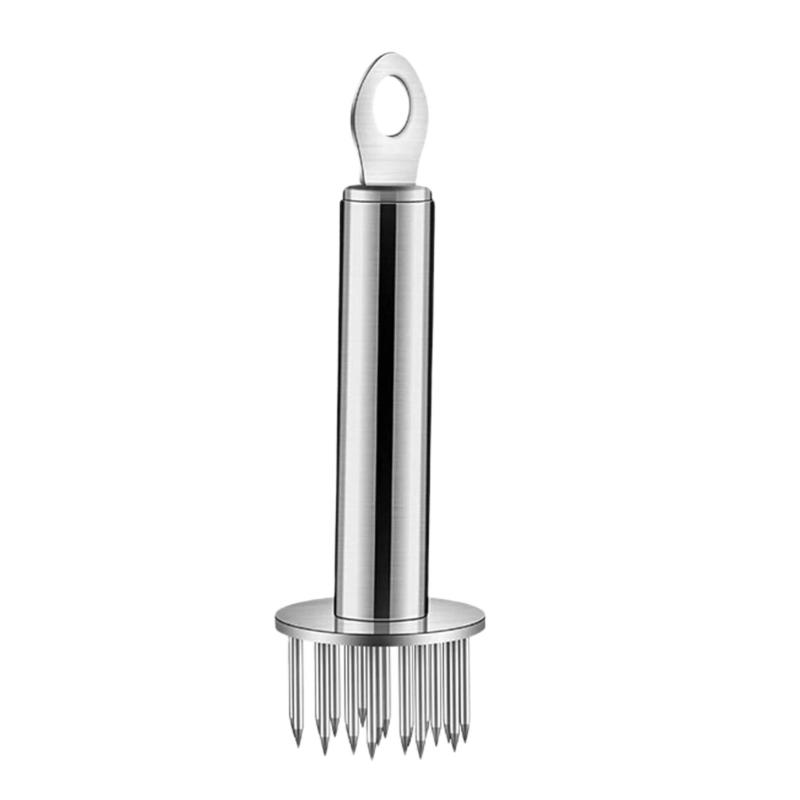 Efficient 304Stainless Steel Meat Skewer Needle Meat Tenderizer Meat Tool for Securely Holding Meat During Cooking