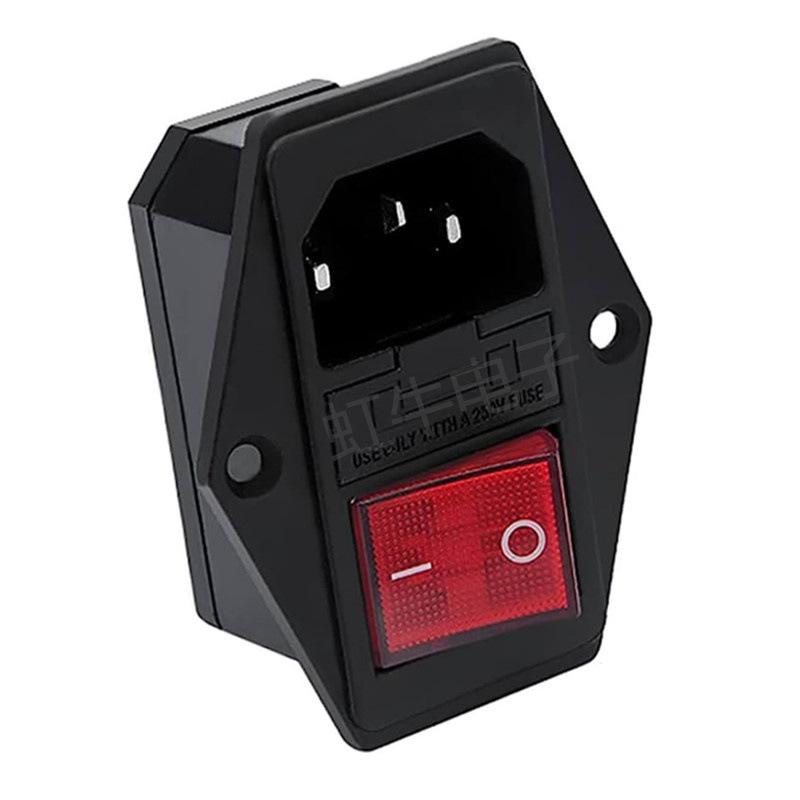AC-304 Integrated Snap-In C13 Power Socket with Switch and Screw Hole Fixing