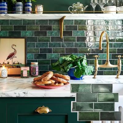 Peel And Stick Wall Tile Waterproof Wallpaper For Living Room Kitchen Interior Decorative 3D Wall Tiles