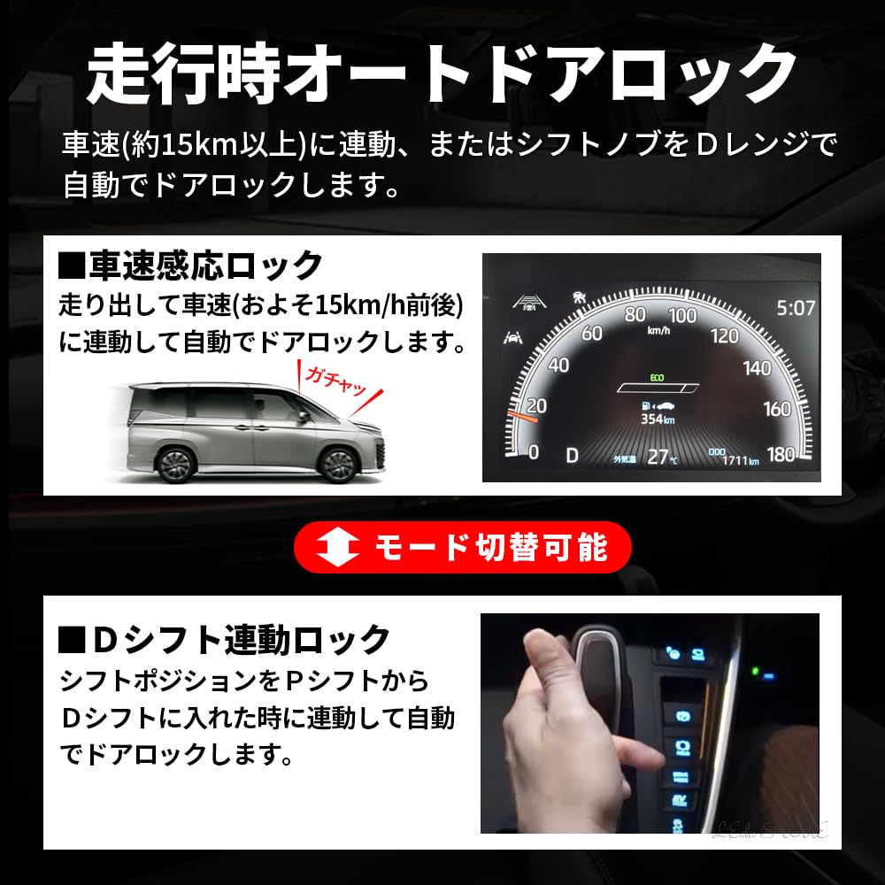 Universal for Toyota Voxy 90 Noah 90 Prius 60 Yaris Aqua MXPK10 Sienta 10 Series Door Auto Door Vehicle Speed Linked Compatible with Compatible