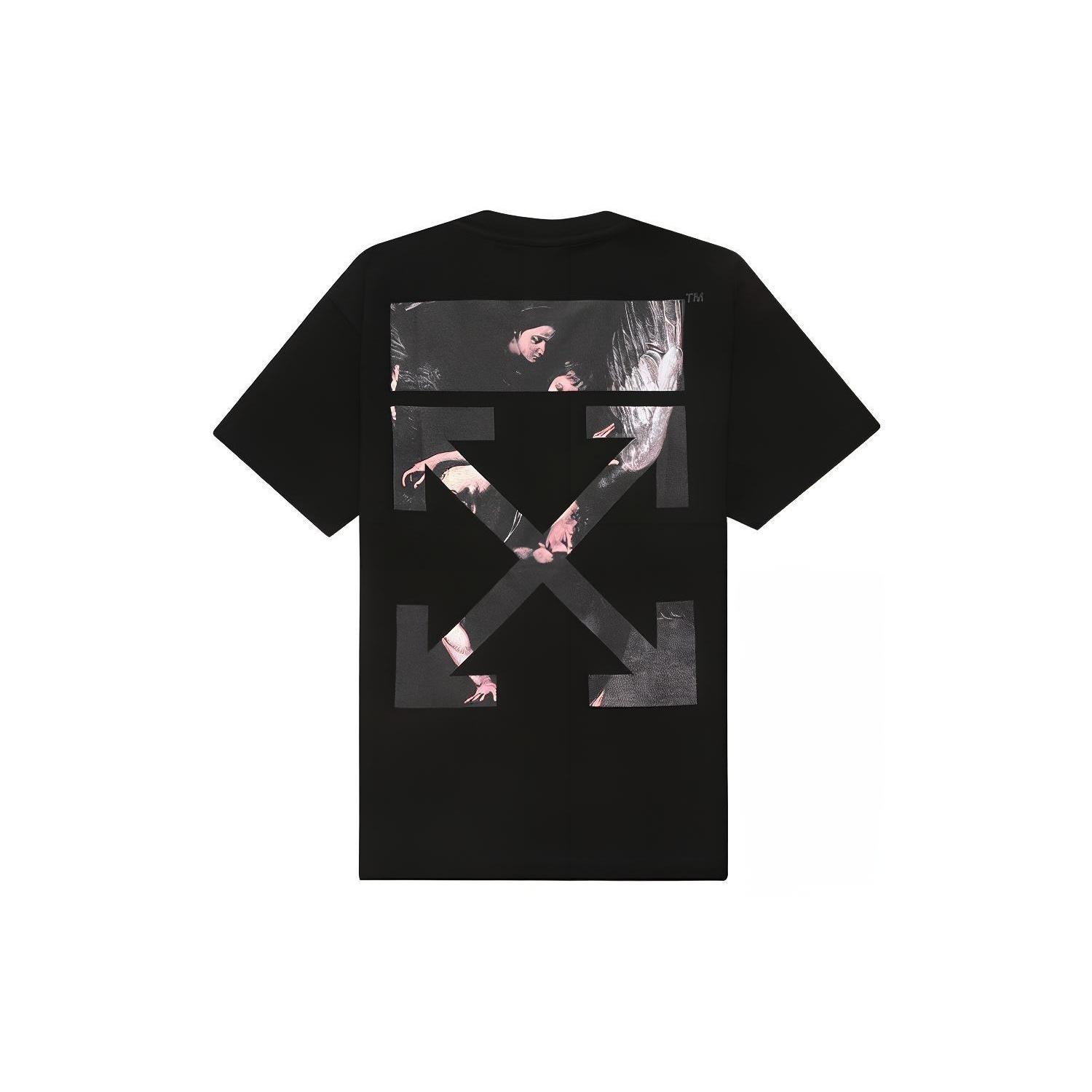 Off-White Caravaggio Arrow T-krekls `Melns` Vīriešu