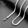 1pc Silvery Flat Snake Bone Chain Necklace HipHop Necklace for Women Fashion Jewelry