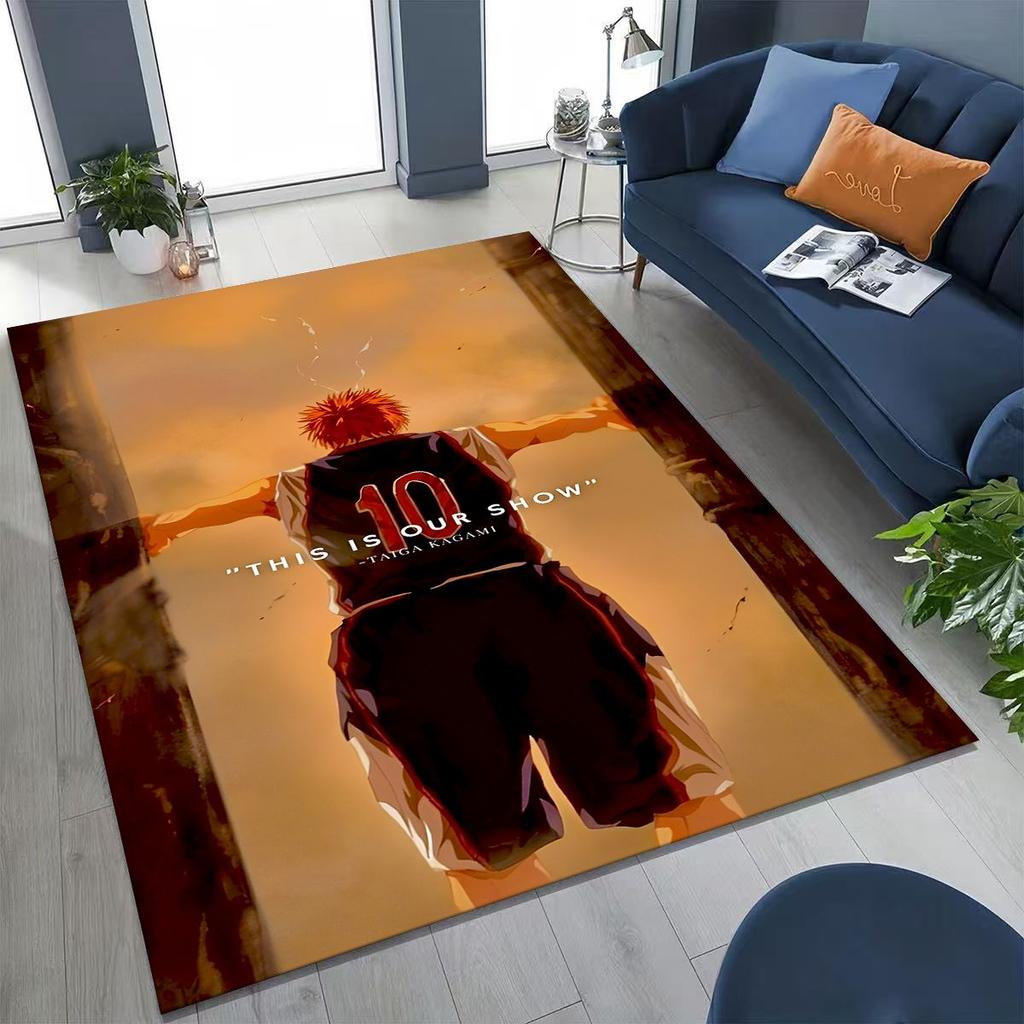 Anime Kuroko's Basketball Cartoon Art Carpet Rug for Bedroom Living Room Sofa Home Doormat Decor,Large Kid Non-slip Floor Mat
