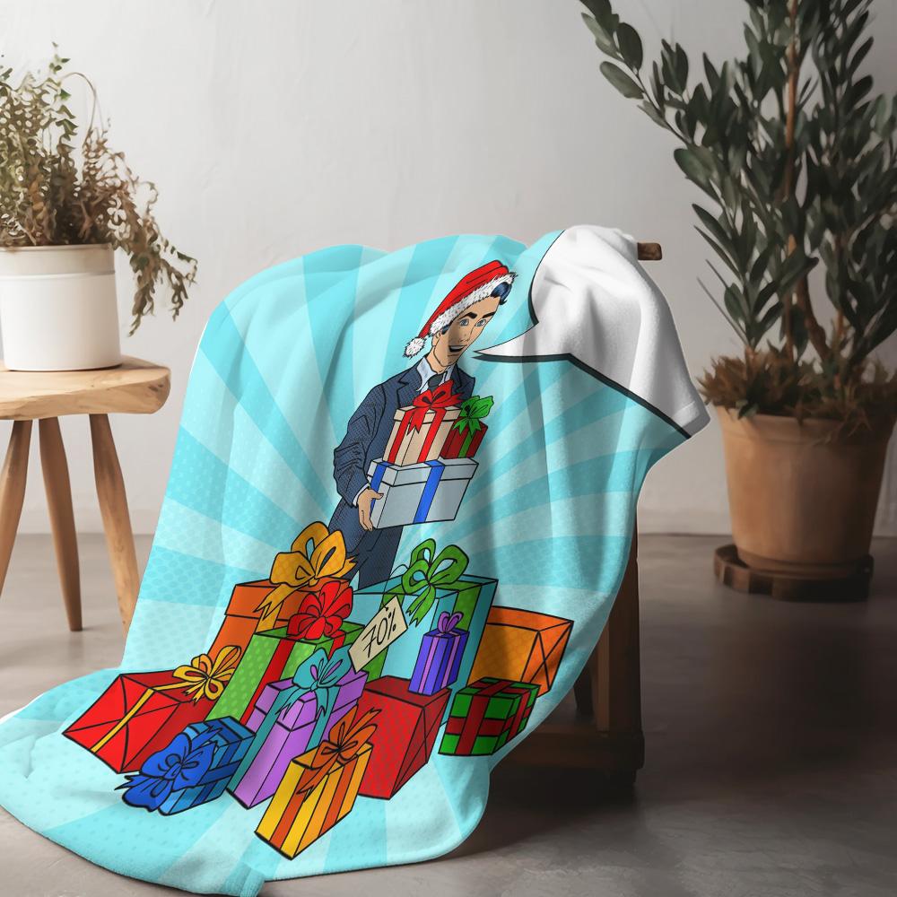 

Christmas Throw Blanket Cozy Gift Wrapping Holiday Decor Festive Home Decor Room Decor Unique Gift Idea Gift Novelt 75x90cm
