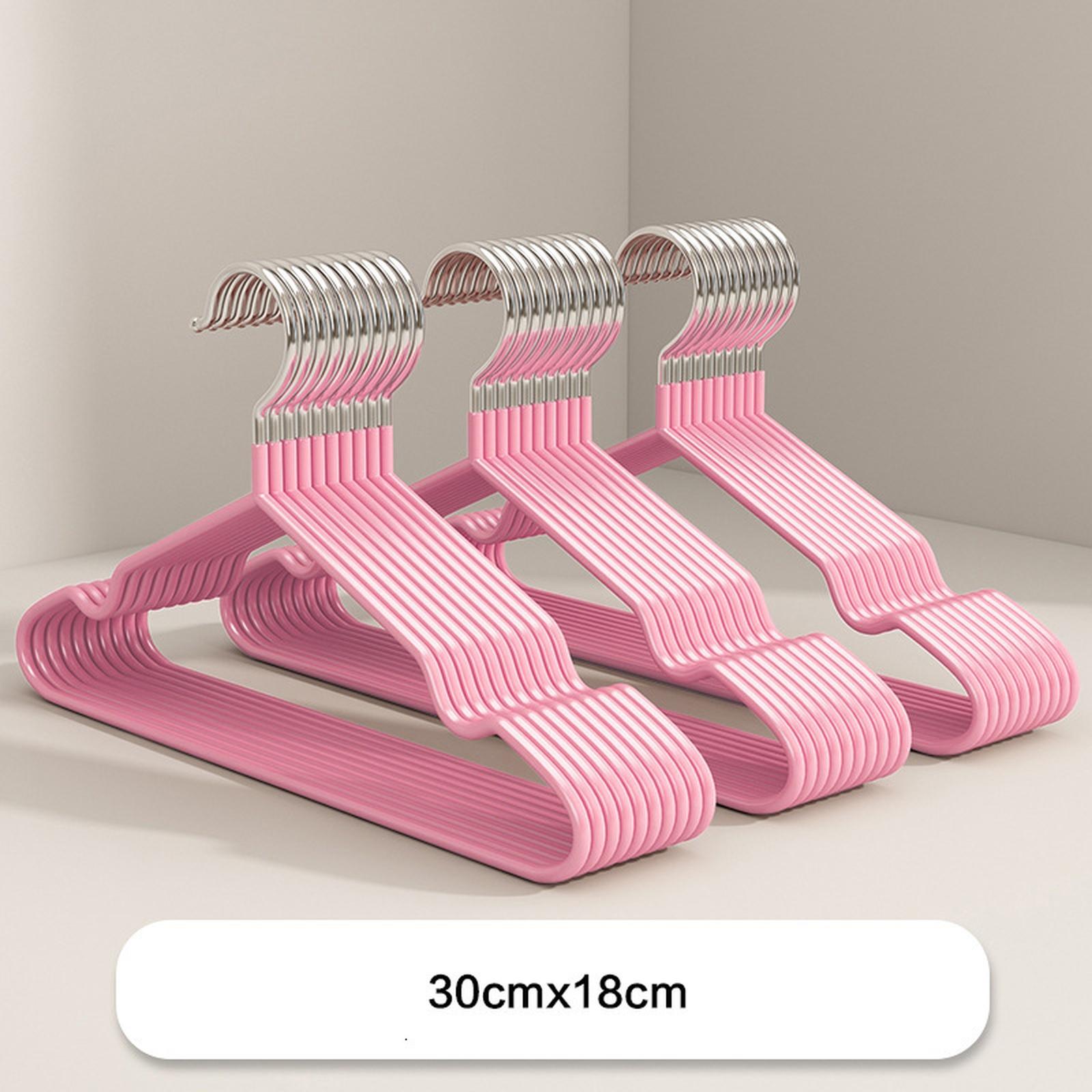 

Hangers Featuring Clips, Equipped with - Belts And Notched Plastic Hooks - Closet Organizers Ideal for Home And Laundry Room Storage, Designed for Clo one size розовый