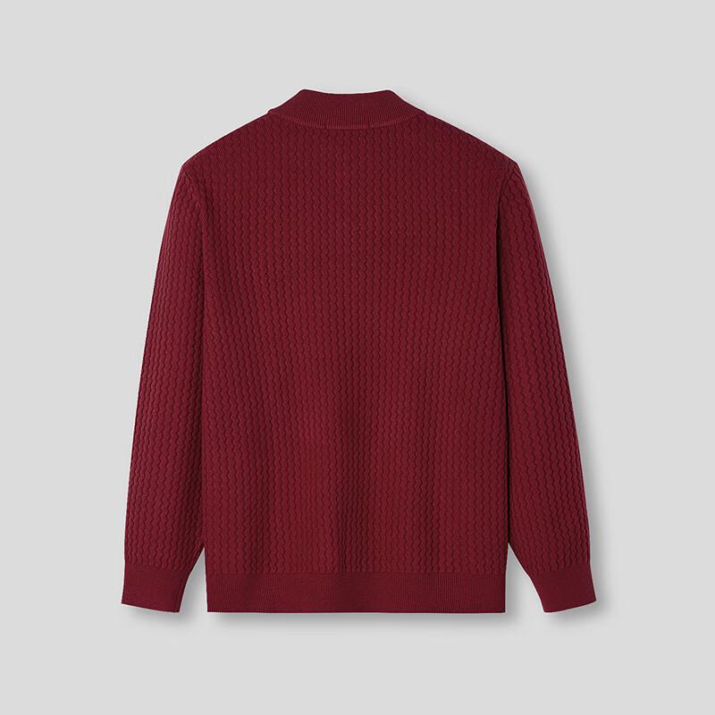 HLA Men's Mock Neck Long Sleeve Pullover Knit Sweater