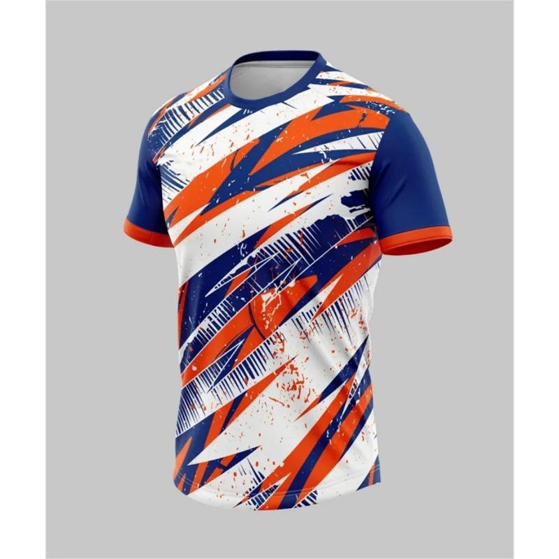 Camisetas de Fútbol Deportivas Camiseta de Fitness para Correr al Aire Libre Impresión 3D Verano Secado Rápido Camiseta para Hombre Ropa Camiseta