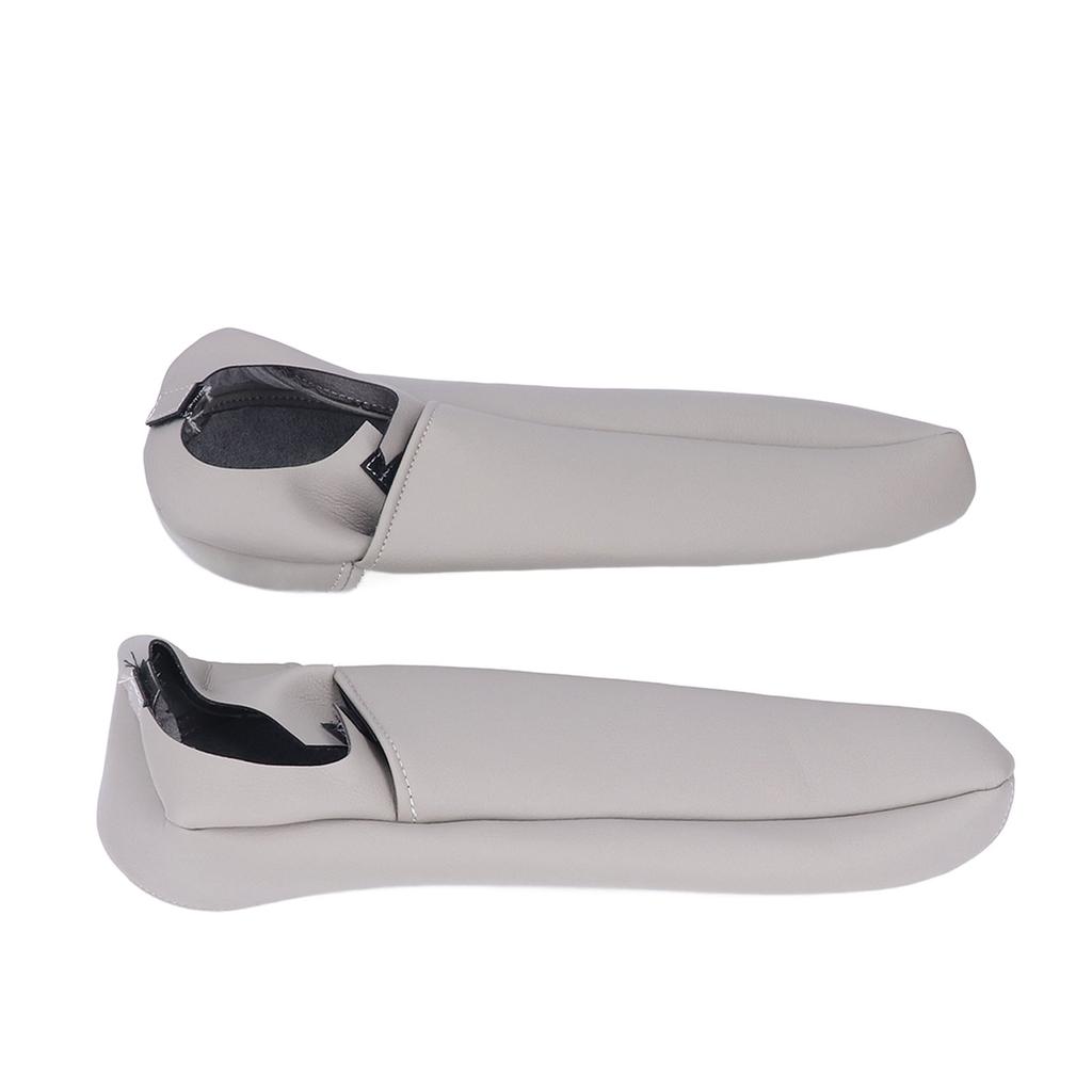 2Pcs Set Car Front Seat Armrest Cover Leather Waterproof Good Toughness Replacement for Tian Siena 2005‑2010Grey