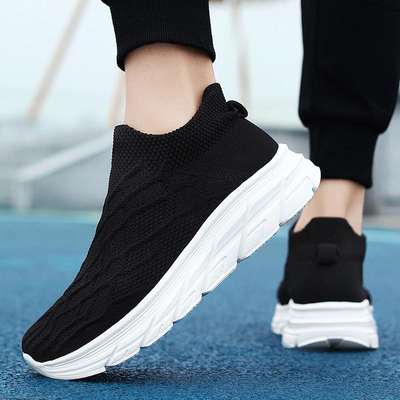 Zapatillas Deportivas Mujer Negro Blanco Caqui Hombres Casuales Ligeras Slip-on Calcetines Zapatos Pareja Zapatillas para Correr