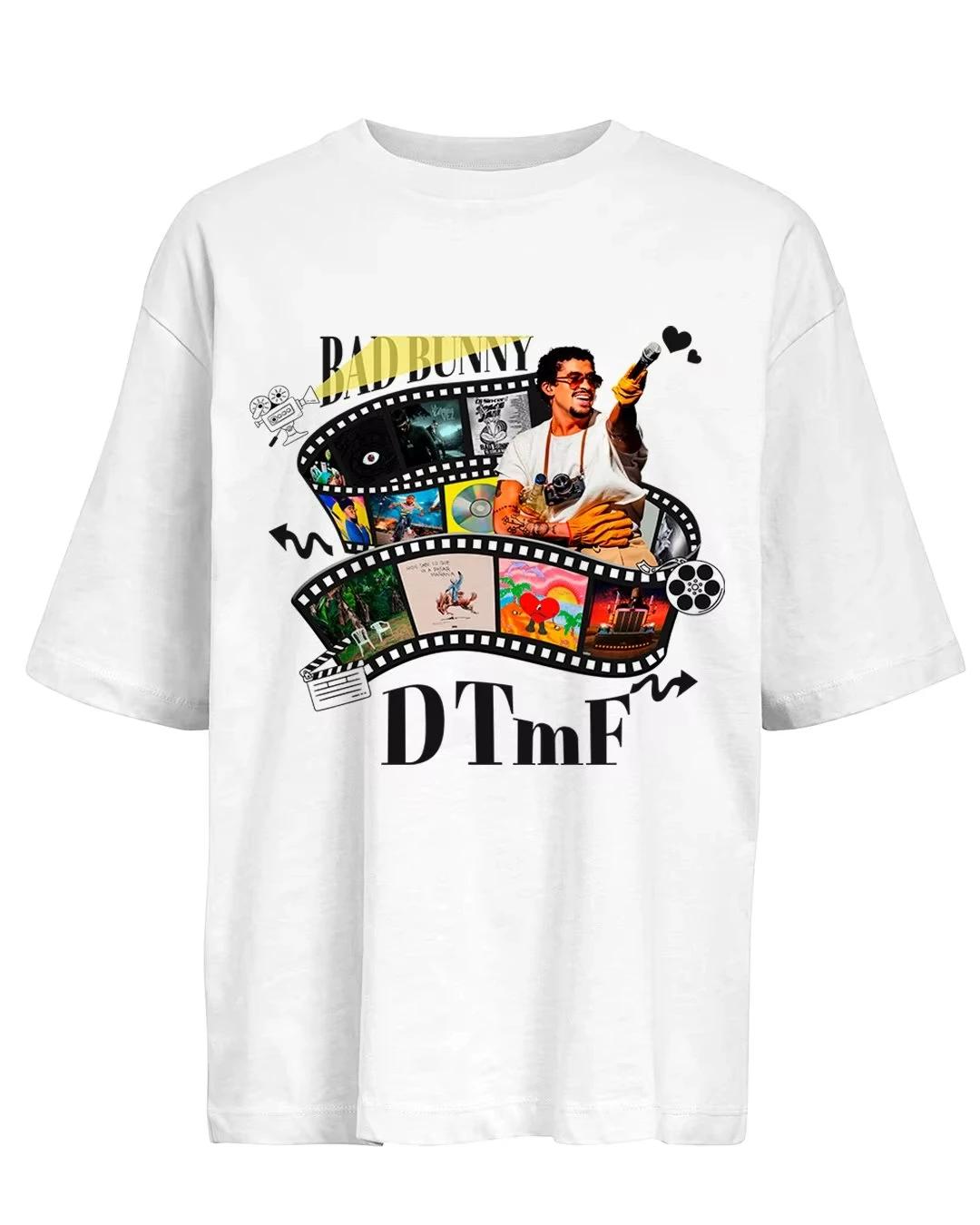 

Bad Bunny Ablum Graphic Tshirt Oversized Women Unisex Short Sleeve Algodon Rower DTG The Bad Bunny House High Quality Clothing S