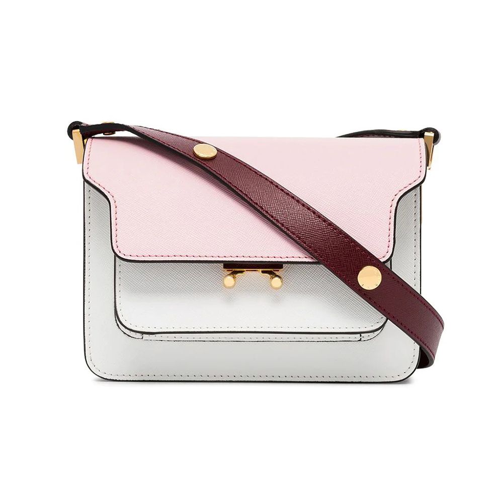 

Marni Boxy Three-Color Leather Shoulder Bag Women bags White SBMPS01U15LV520 Basic Set (Bag+Dust Bag)