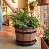 Thickened Plastic Barrel Flowerpot Round Garden Flower Pot Flower Bucket  Yard Decoration