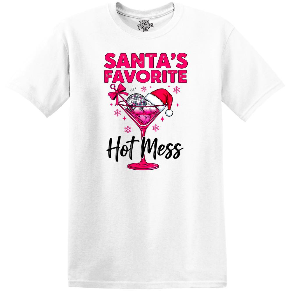 Christmas T-Shirt Santa s Favorite Hot Mess M