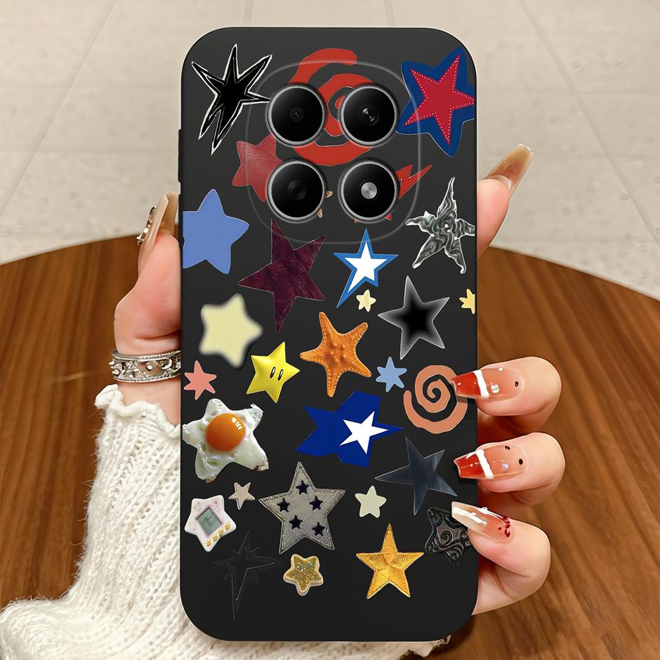 For Redmi Note15 15Pro 15Pro+ Case Love Heart Star Dustproof Anti-Fingerprint Matte Soft Bumper For Redmi Note 15 Pro Plus Funda