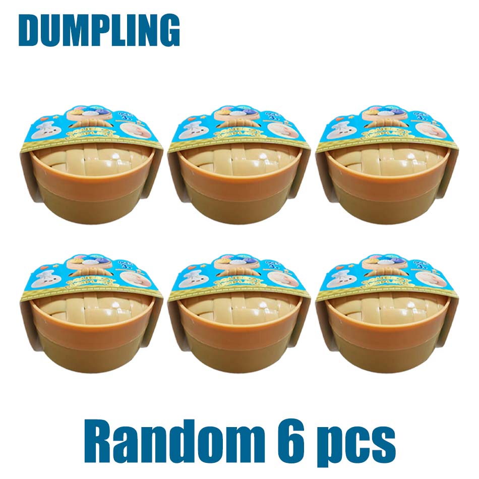 Dumpling Stress Balls Fidget Sensory Toy Simulation Food With Steamer Squeeze Dough Ball Stress Relief Hand Toy 1-5 Pcs