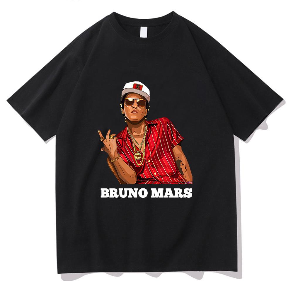 Tričko Bruno Mars Grafický potisk Korejský styl Punkové tričko Krátký rukáv Gotické Tričko s O-výstřihem Ropa Hombre Retro Měkké oblečení