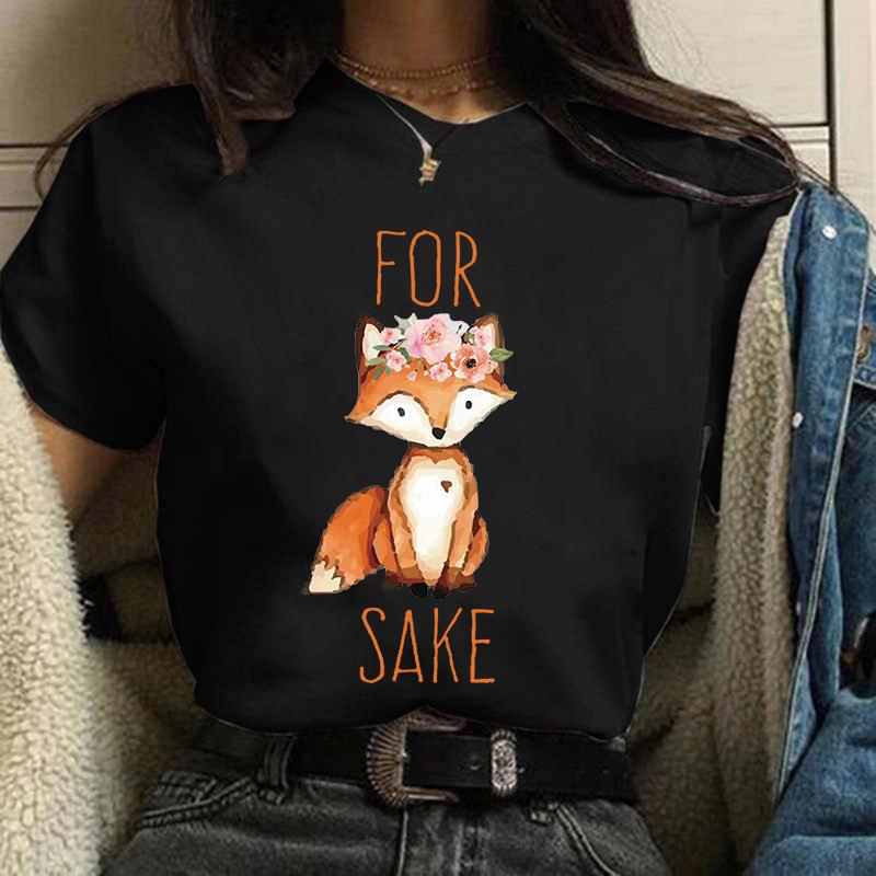 

Women Clothes Fox Tee Camiseta Anime Lovely Tshirt F One Piece Graphic T Shirts Vintage Streetwear Oversized Anime Clothes Tee 4XL