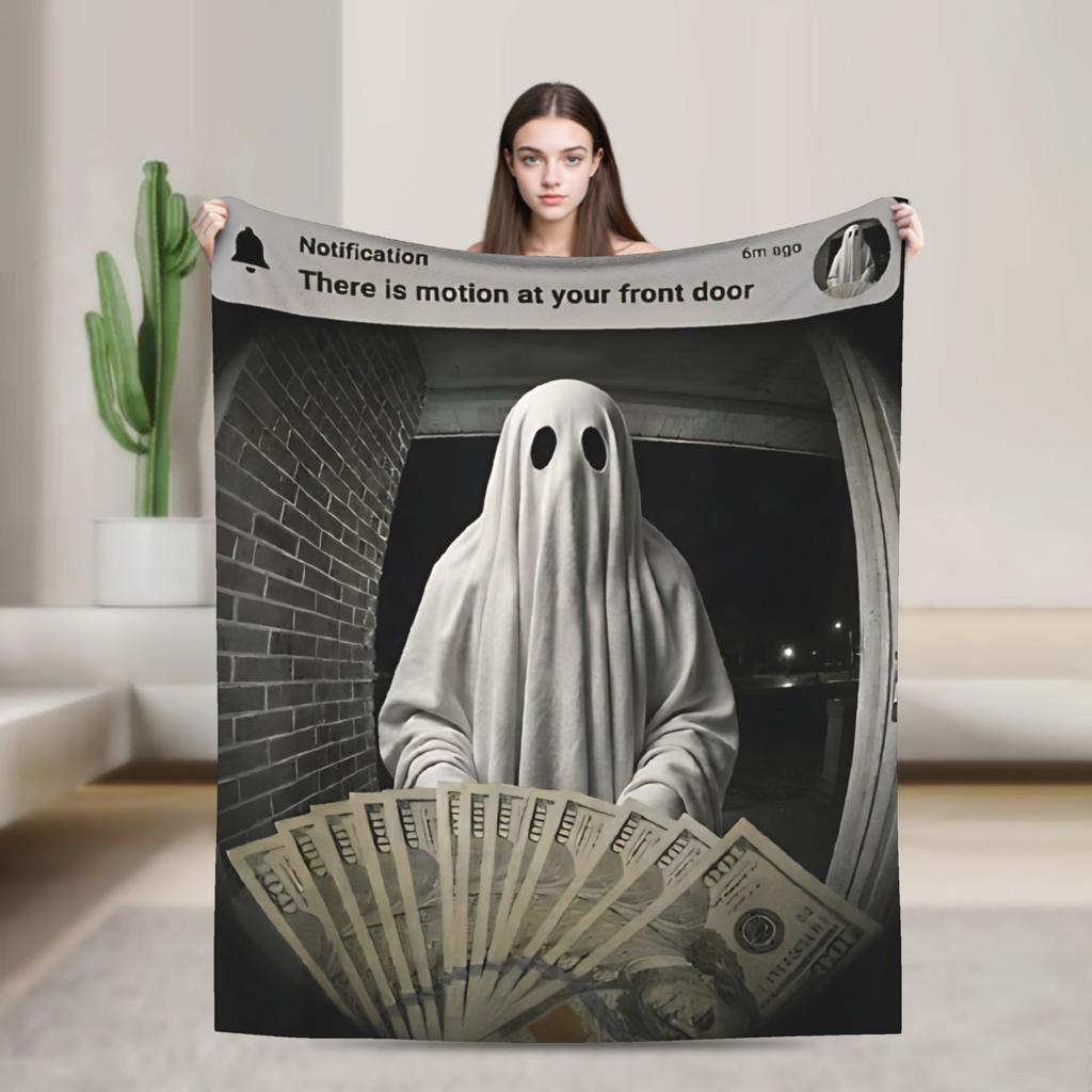 Stylish There is Motion at Your Front Door Neegy Funky Ehh Meme  Blankets Thin Coral Fleece Plush  Cozy Throw Blanket Machine